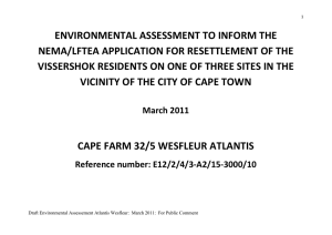 ENVIRONMENTAL ASSESSMENT TO INFORM THE NEMA/LFTEA APPLICATION FOR RESETTLEMENT OF THE