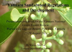 Vanuatu Sandalwood Regulations and Development