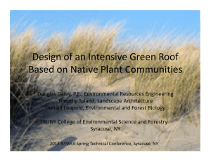 Design of an Intensive Green Roof  Based on Native Plant Communities 