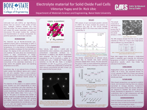 ABSTRACT RESULTS Solid-oxide  fuel  cells  (SOFCs)  are ... XRD  analysis  of  pure  and ...