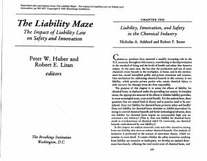 The Liability  Maze Peter W.  Huber and
