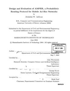 Design  and  Evaluation  of  AMPER, ... Routing  Protocol  for  Mobile  Ad ...
