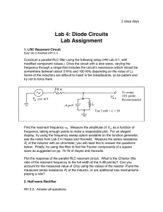 Lab 4: Diode Circuits Lab Assignment