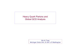 Heavy Quark Partons and Global QCD Analysis Wu-Ki Tung