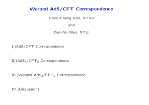 Warped AdS/CFT Correspondence