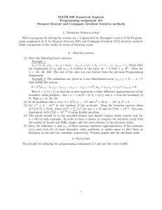 MATH 609 Numerical Analysis Programming assignment #3
