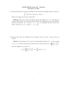 MATH 609-600, Exam #2 – Solutions November 18, 2014
