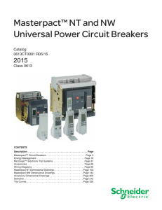 Masterpact™ NT and NW Universal Power Circuit Breakers 2015 Catalog