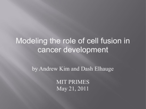 Modeling the role of cell fusion in cancer development MIT PRIMES