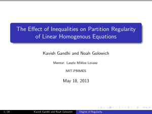 The Effect of Inequalities on Partition Regularity of Linear Homogenous Equations