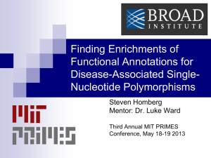 Finding Enrichments of Functional Annotations for Disease-Associated Single- Nucleotide Polymorphisms