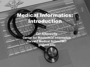 Medical Informatics: Introduction  Gil