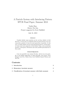 A Particle System with Interlacing Pattern SPUR Final Paper, Summer 2013