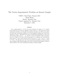The Vertex Isoperimetric Problem on Kneser Graphs