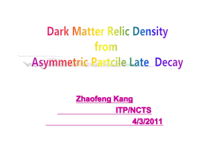 Zhaofeng Kang ITP/NCTS 4/3/2011