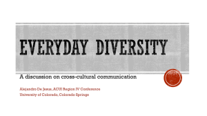 A discussion on cross-cultural communication University of Colorado, Colorado Springs