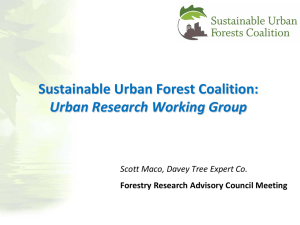 Sustainable Urban Forest Coalition: Urban Research Working Group