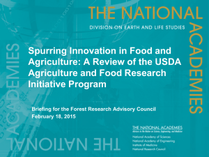 Spurring Innovation in Food and Agriculture: A Review of the USDA