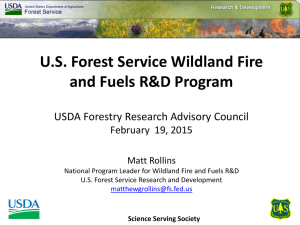 U.S. Forest Service Wildland Fire and Fuels R&amp;D Program