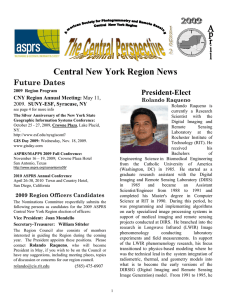 Central New York Region News Future Dates President-Elect CNY Region Annual Meeting: