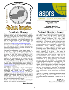 National Director's Report President's Message Election Ballots due Annual Meeting