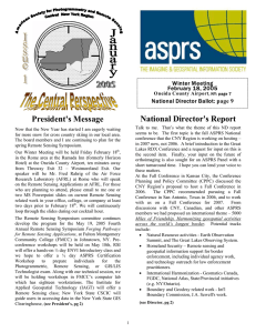 National Director's Report President's Message Winter Meeting February 18, 2005