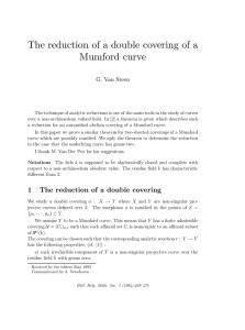 The reduction of a double covering of a Mumford curve