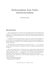 Endomorphism from Galois antiautomorphism Introduction Christian Pierre