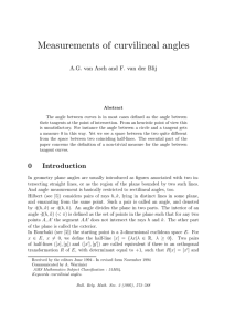 Measurements of curvilineal angles
