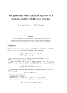 The prescribed mean curvature equation for a A. L. Maestripieri