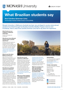 What Brazilian students say Ana Carolina Schirmer Lima