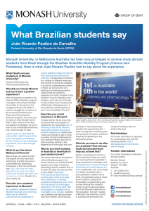 What Brazilian students say João Ricardo Paulino de Carvalho