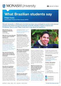 What Brazilian students say Felipe Costa
