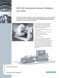 SST-150 Industrial Steam Turbines Up to 20 MW