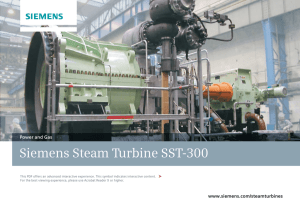 Siemens Steam Turbine SST-300 Power and Gas