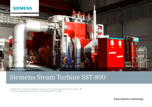 Siemens Steam Turbine SST-800 Power and Gas