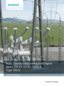 HIS – Highly Integrated Switchgear Type 8DQ1 Answers for energy.
