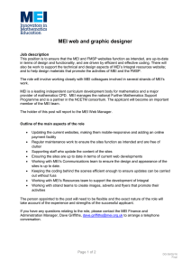 MEI web and graphic designer  Job description