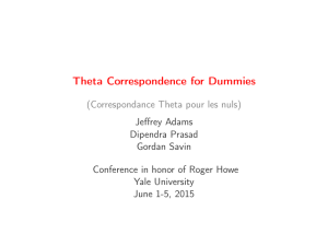 Theta Correspondence for Dummies