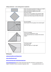 Folding mathematics – some starting points for exploration