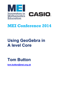 MEI Conference Using GeoGebra in A level Core
