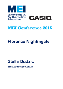 MEI Conference  Florence Nightingale Stella Dudzic