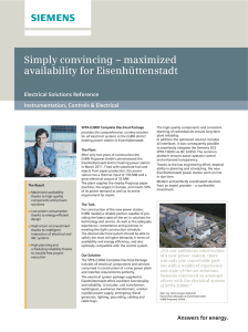Simply convincing – maximized availability for Eisenhüttenstadt Electrical Solutions Reference