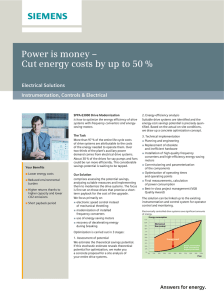 Power is money – Electrical Solutions Instrumentation, Controls &amp; Electrical
