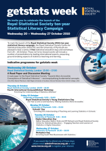 getstats week Royal Statistical Society ten-year Statistical Literacy Campaign