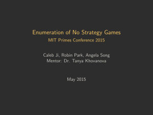 Enumeration of No Strategy Games MIT Primes Conference 2015