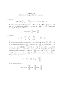 MATH 308 Solutions to Chapter 9 review problems 1. We have