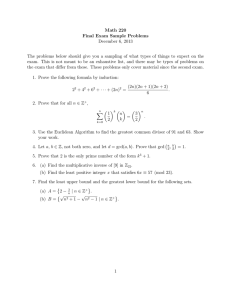 Math 220 Final Exam Sample Problems December 6, 2013
