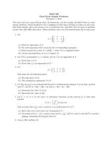 Math 323 Final Exam Sample Problems December 7, 2013