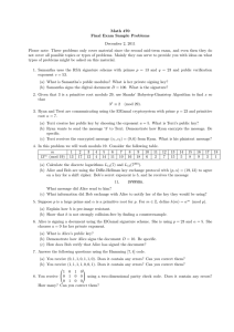 Math 470 Final Exam Sample Problems December 2, 2011